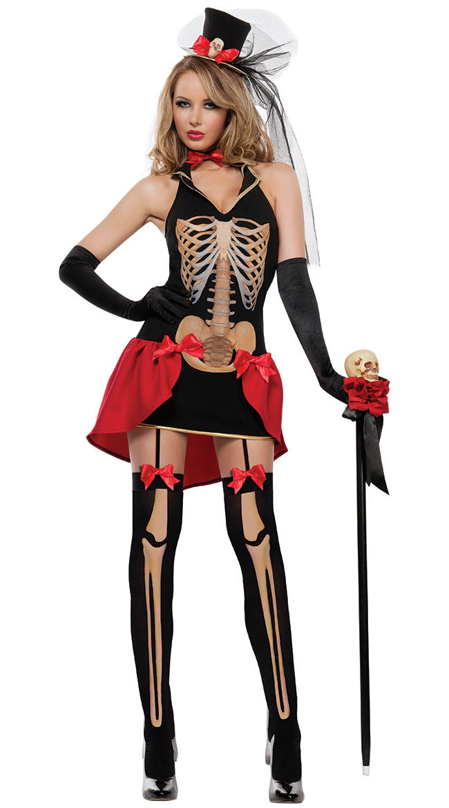 Costume Halloween crâne diable pour fête et performance