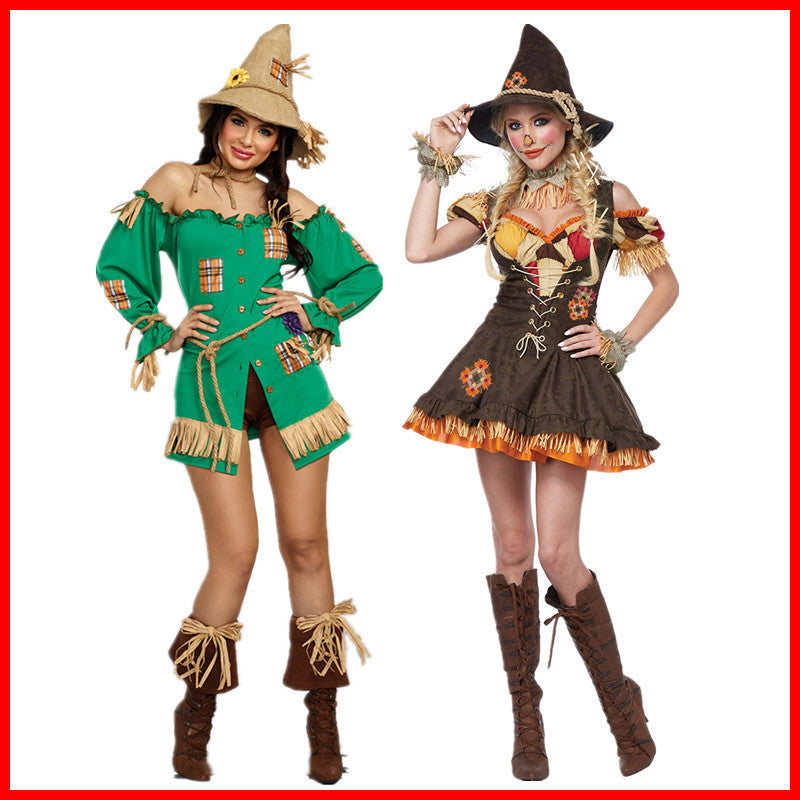 Costume de scène dramatique d'épouvantail du magicien d'Oz