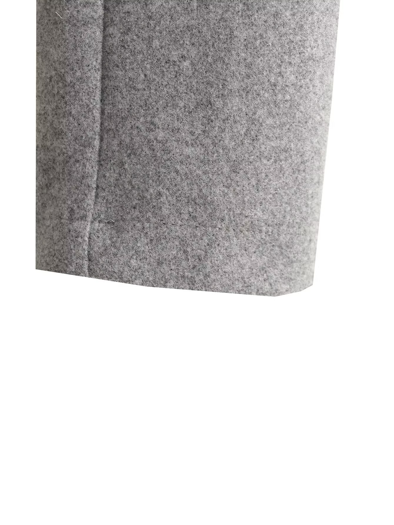 Veste courte en tweed de style classique à revers mélangé français