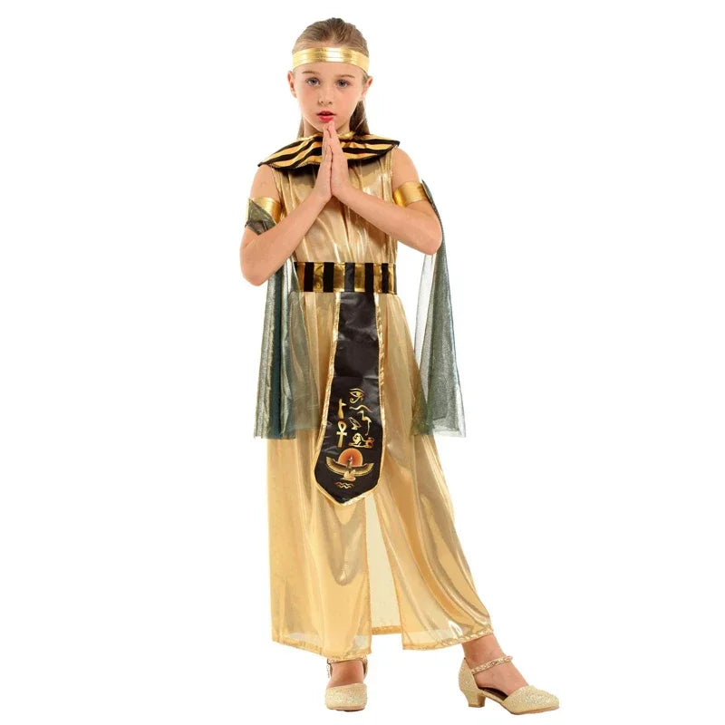 Costumes d'enfants Égypte ancienne : Pharaon, Cléopâtre, Prince