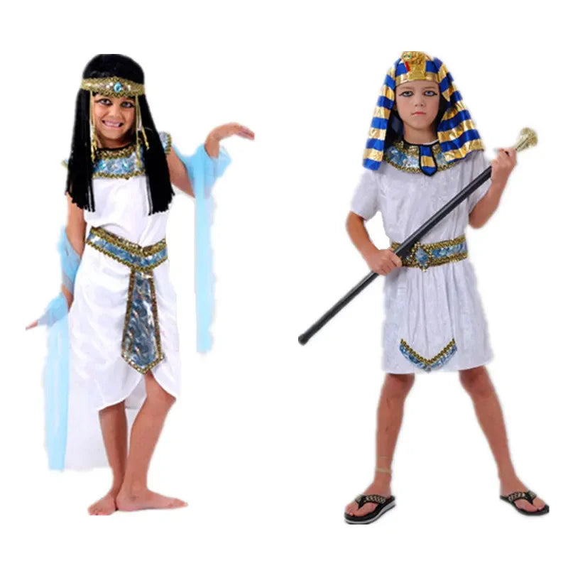 Costumes d'enfants Égypte ancienne : Pharaon, Cléopâtre, Prince