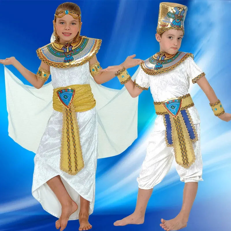 Costumes d'enfants Égypte ancienne : Pharaon, Cléopâtre, Prince