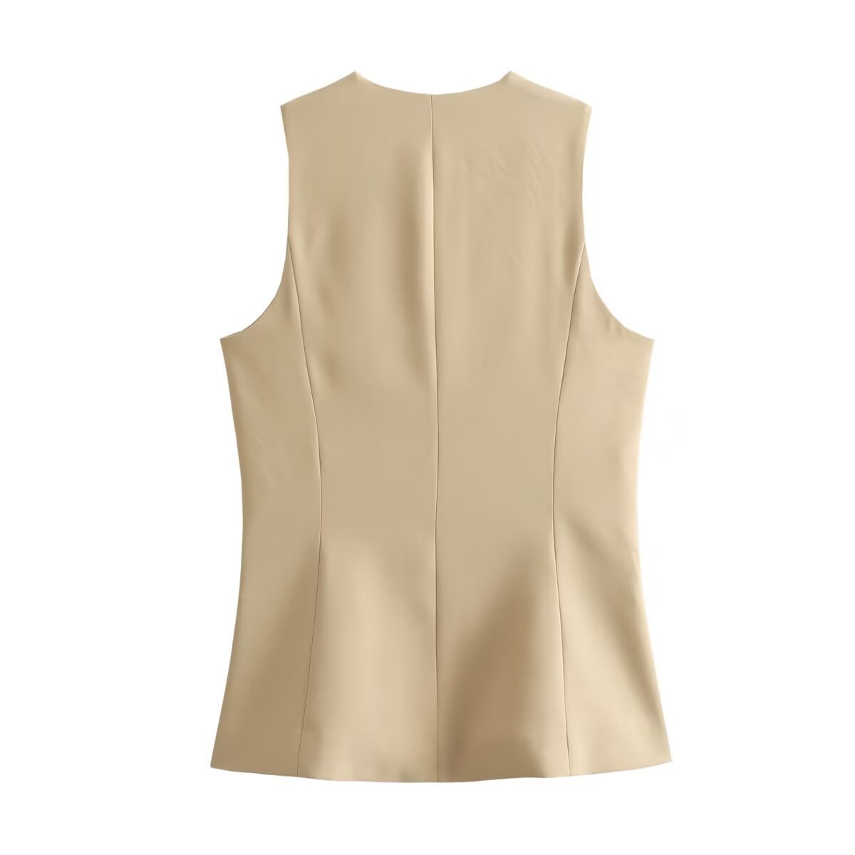 Tailleur jupe gilet long sans manches