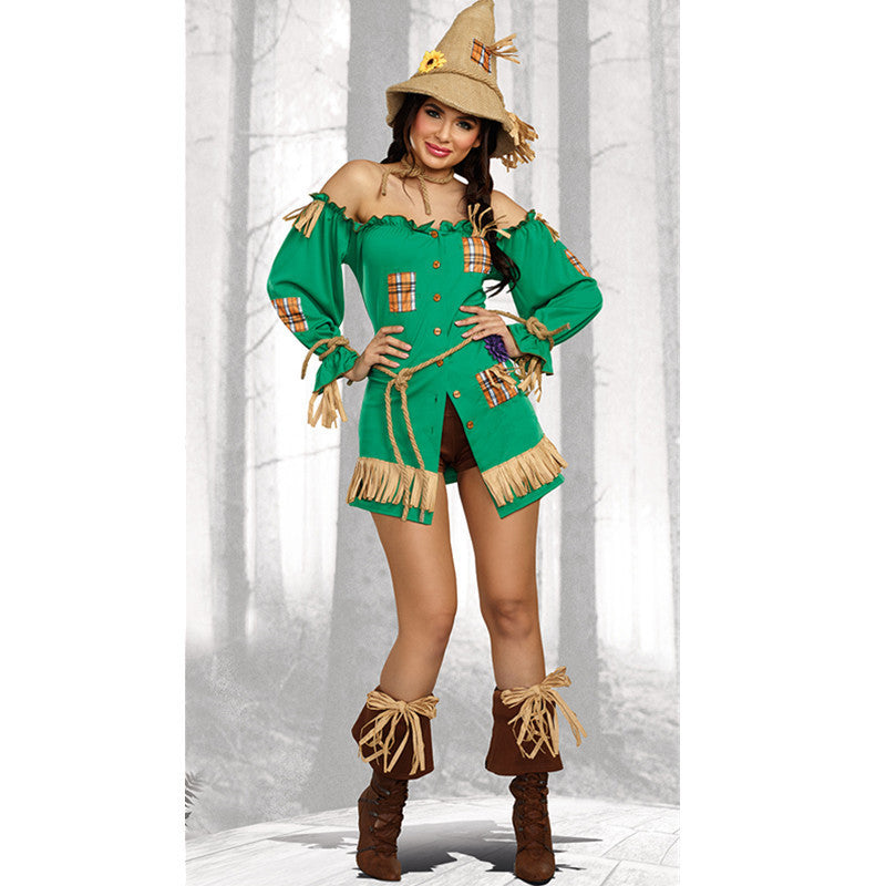 Costume de scène dramatique d'épouvantail du magicien d'Oz