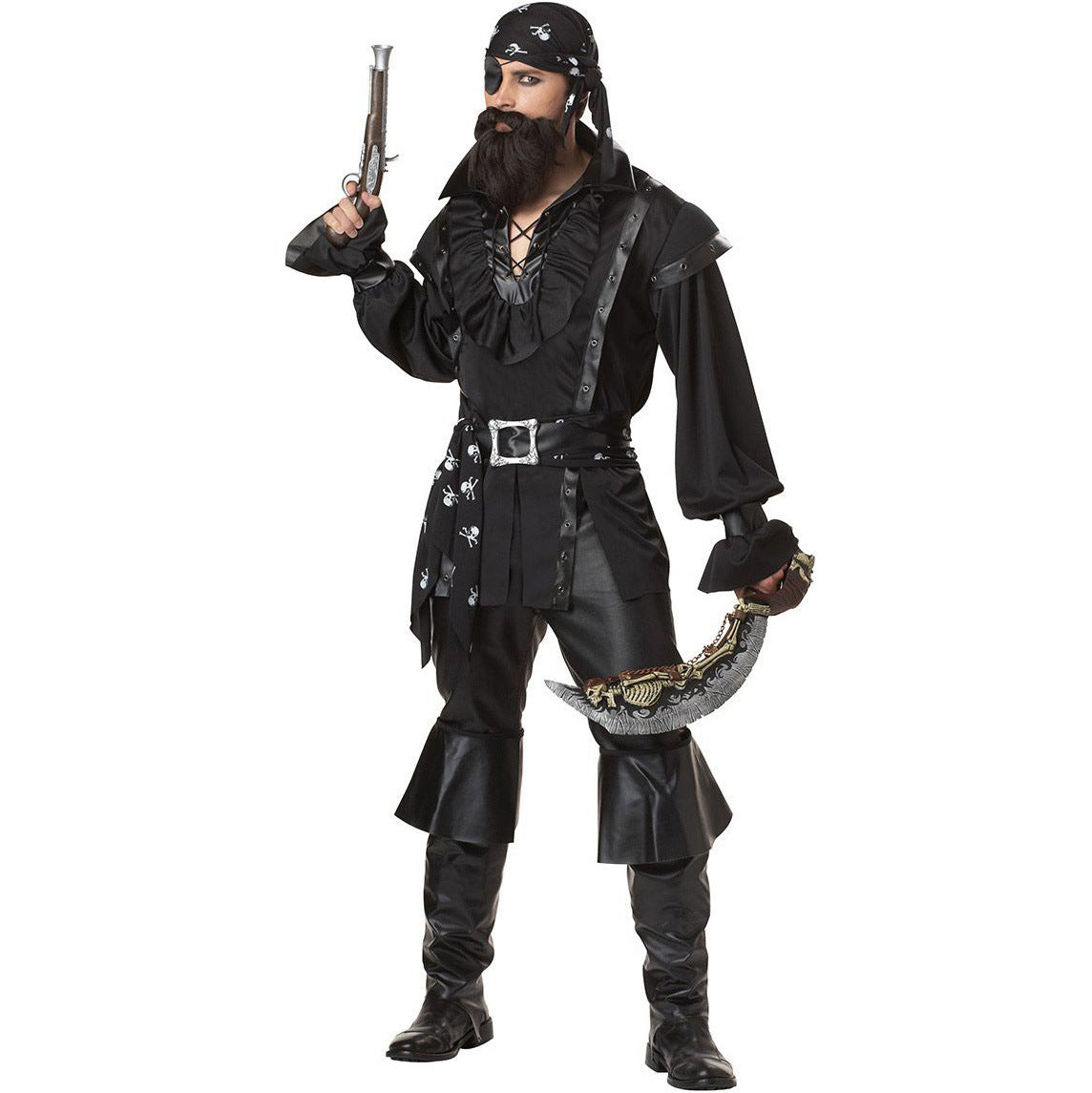 Costume de pirate d'Halloween pour homme et femme, cosplay.