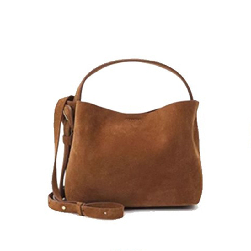 Sac seau en daim avec boucle de ceinture