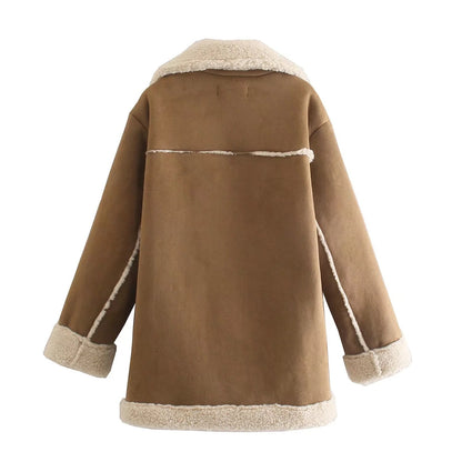 Manteau polaire en fourrure de daim